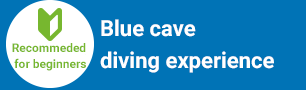 Recommended for beginners. Blue cave diving experience
